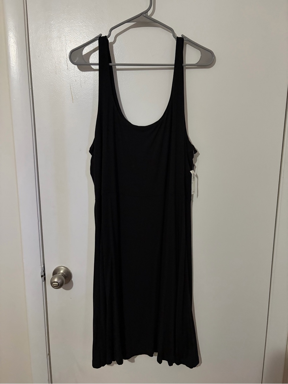 Black Sleeveless Scoop Neck Women's Dress
